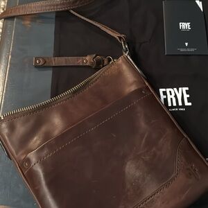 Frye Dark Brown Leather Crossbody bag